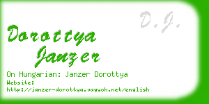 dorottya janzer business card